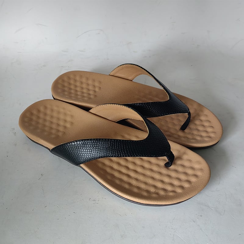 Flat Bottomed Casual Outerwear Thong Beach Slippers-POIULTD