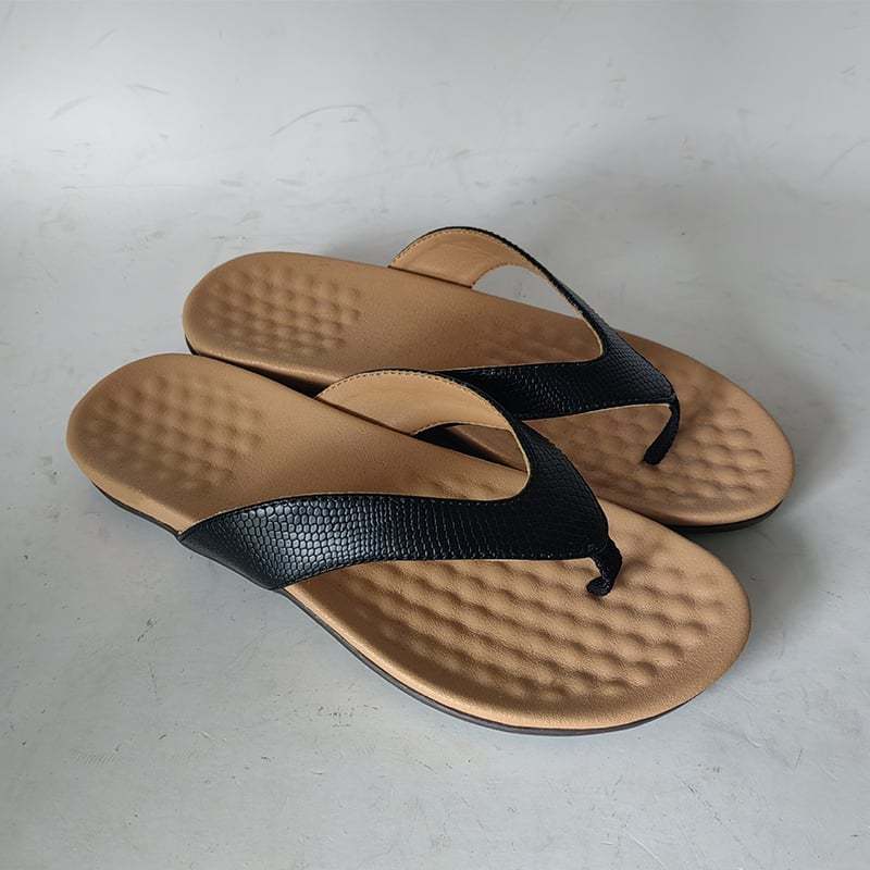 Flat Bottomed Casual Outerwear Thong Beach Slippers-POIULTD