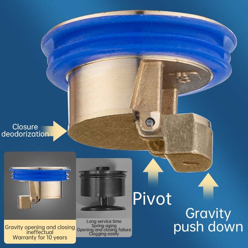 Downspout Universal Brass Floor Drain Core Anti-Odor Deodorizer-POIULTD