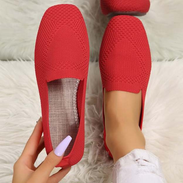 Casual Weave Women's Flat Shoes-POIULTD