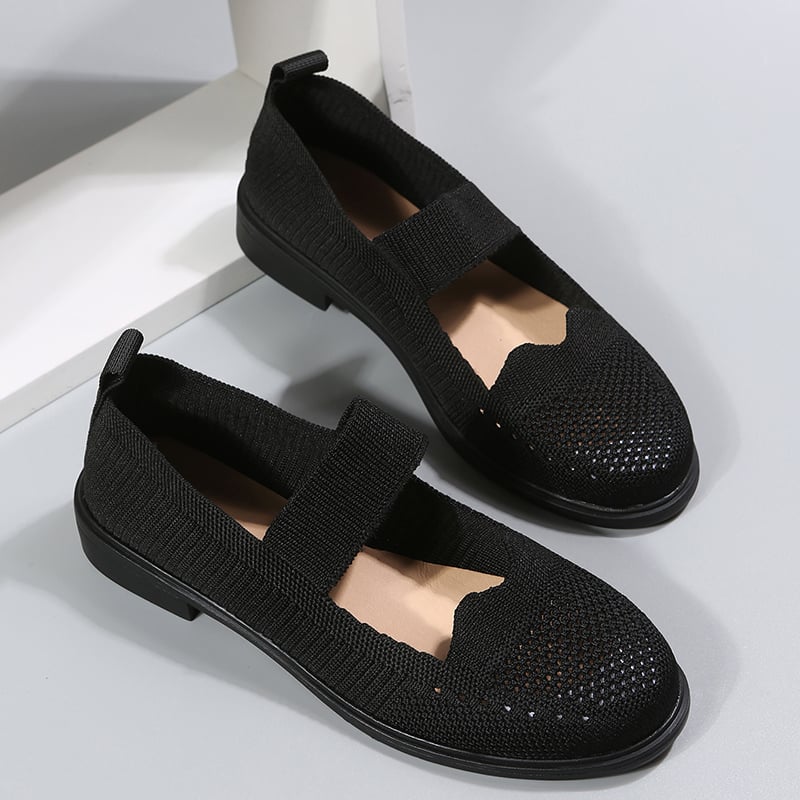 Casual Stretch Flat Women's Flyknit Shoes-POIULTD