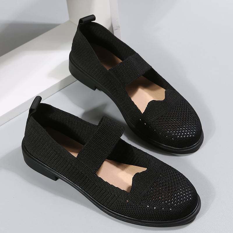 Casual Stretch Flat Women's Flyknit Shoes-POIULTD