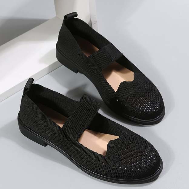 Casual Stretch Flat Women's Flyknit Shoes-POIULTD