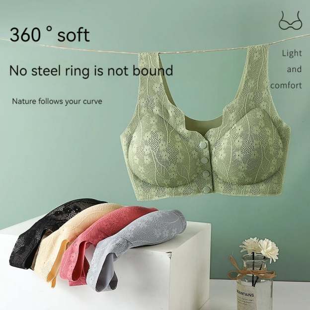 🔥Buy 1 Get 2 Free (3PCS) - Comfortable & Convenient Front Button Bra-POIULTD