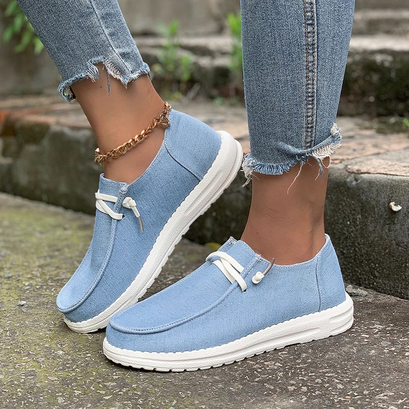 Casual Lightweight Flat Women's Canvas Shoes-POIULTD