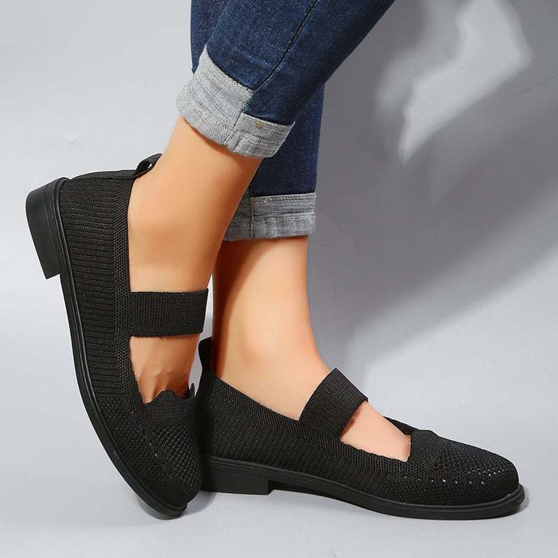 Casual Stretch Flat Women's Flyknit Shoes-POIULTD