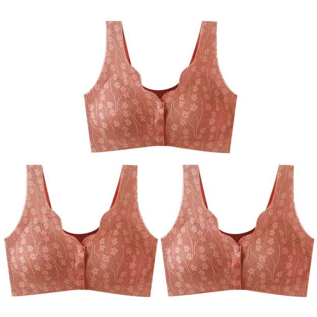 🔥Buy 1 Get 2 Free (3PCS) - Comfortable & Convenient Front Button Bra-POIULTD