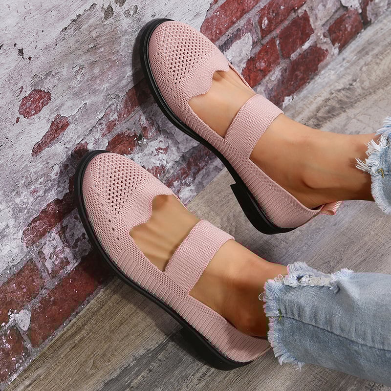 Casual Stretch Flat Women's Flyknit Shoes-POIULTD