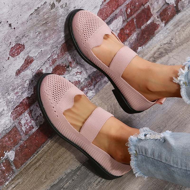 Casual Stretch Flat Women's Flyknit Shoes-POIULTD