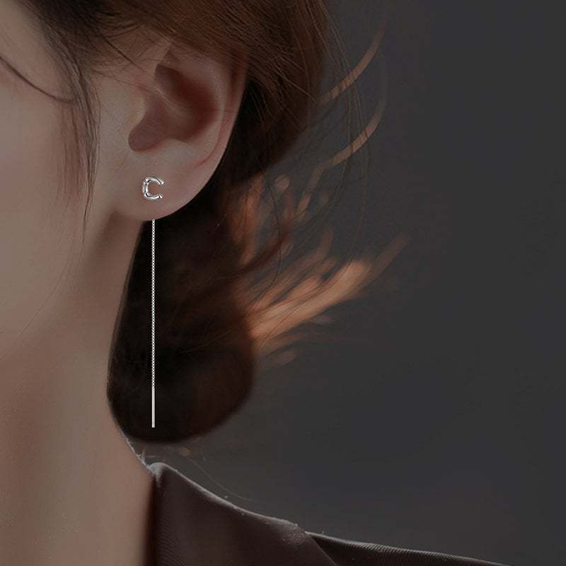 Shiny Alphabet Earrings-POIULTD