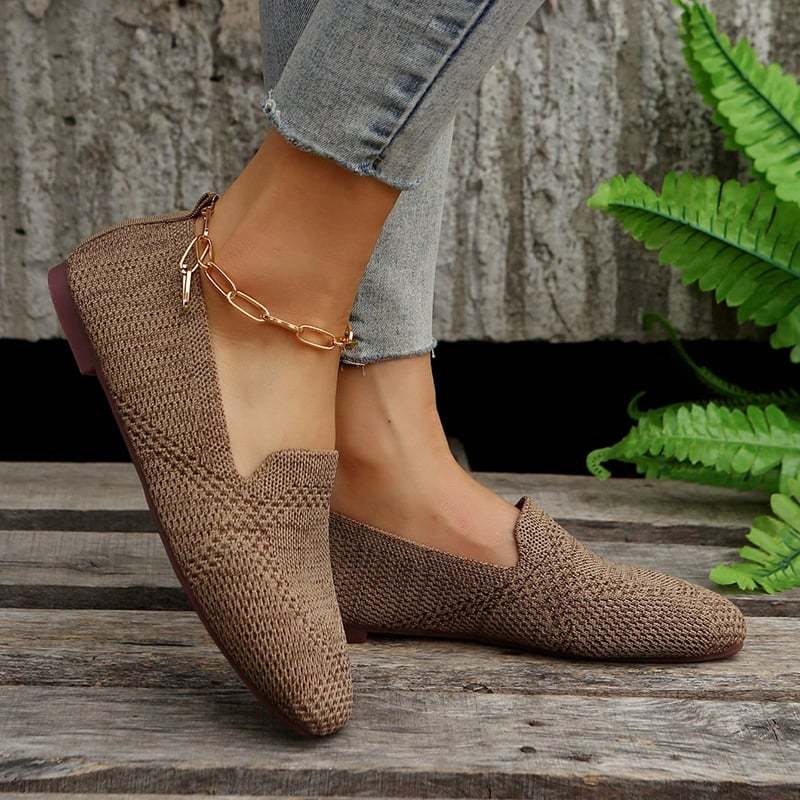 Casual Weave Women's Flat Shoes-POIULTD