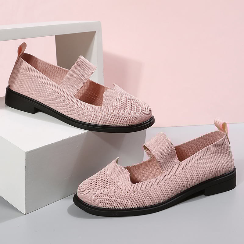 Casual Stretch Flat Women's Flyknit Shoes-POIULTD