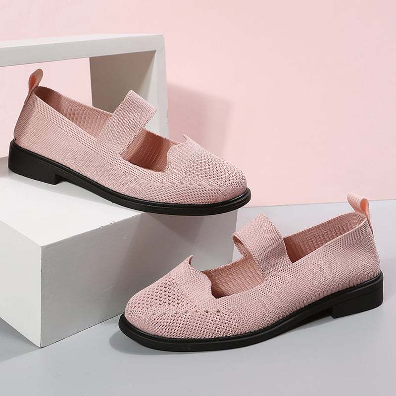 Casual Stretch Flat Women's Flyknit Shoes-POIULTD