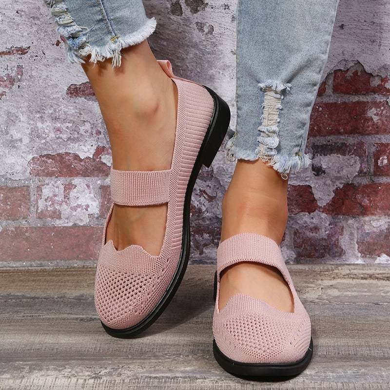 Casual Stretch Flat Women's Flyknit Shoes-POIULTD