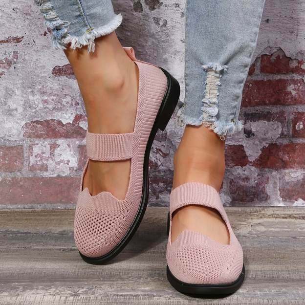 Casual Stretch Flat Women's Flyknit Shoes-POIULTD