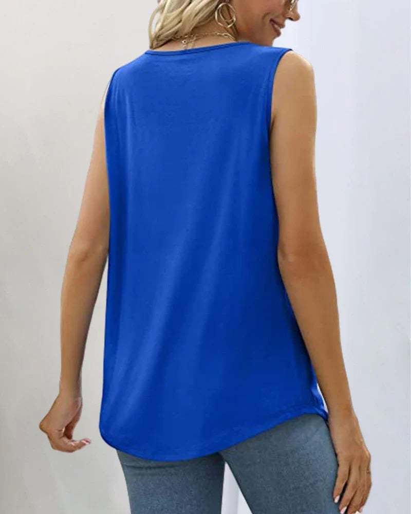 🌸Square neck sleeveless tank top-POIULTD