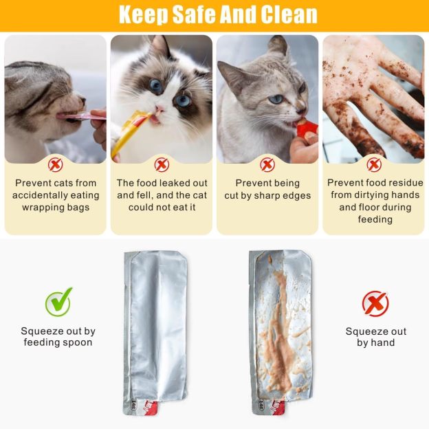 🐱Cat Strip Feeder and Pet Food Mixing Spoon For Cat Liquid Snack and Wet Food-POIULTD