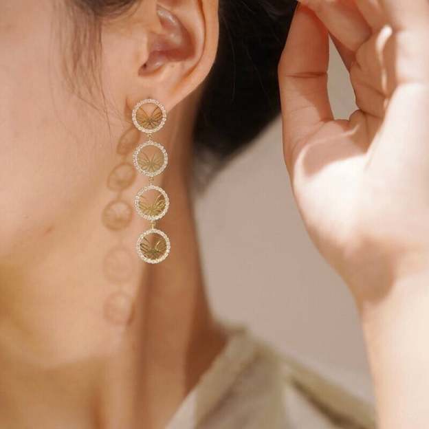 Butterfly tassel earrings-POIULTD