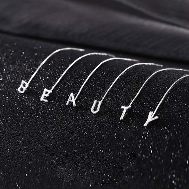 Shiny Alphabet Earrings-POIULTD