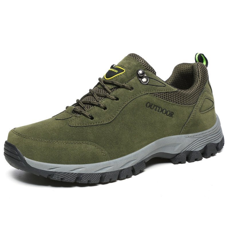 Men's Casual Leather Good Arch Support & Non-slip Outdoor  Breathable Walking Shoes-POIULTD