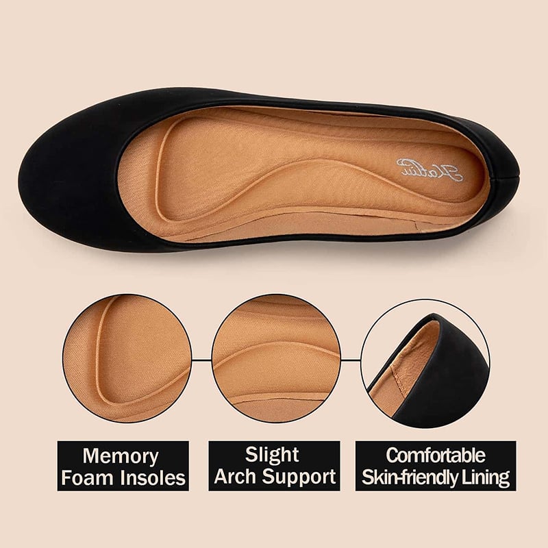 Casual Suede  Women's Flat Pumps Shoes-POIULTD