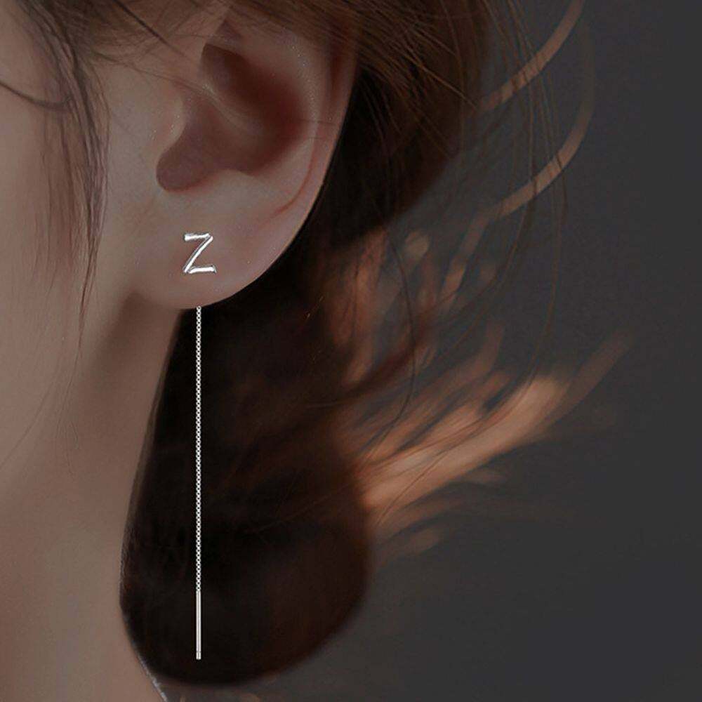 Shiny Alphabet Earrings-POIULTD