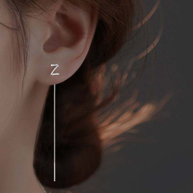 Shiny Alphabet Earrings-POIULTD