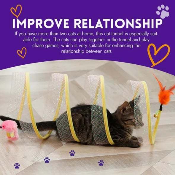 Hot Sale🐈Folded cat tunnel🔥Buy 2 Get 1 Free🔥-POIULTD