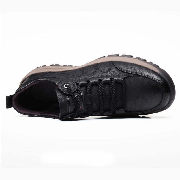 Men's Casual Leather Good Arch Support & Non-slip Outdoor  Breathable Walking Shoes-POIULTD