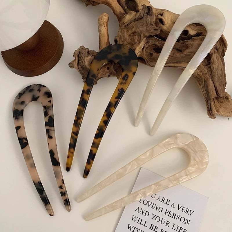 U Shape Women Hairpins Hair Clips-POIULTD