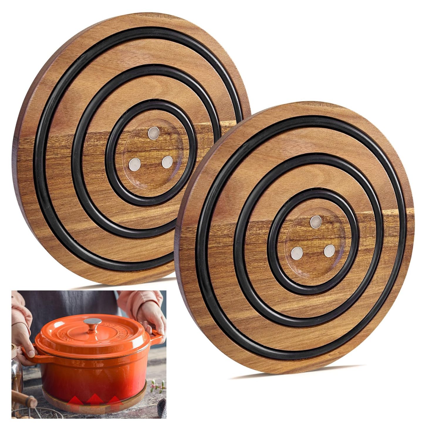 Magnetic Wooden Trivets-POIULTD