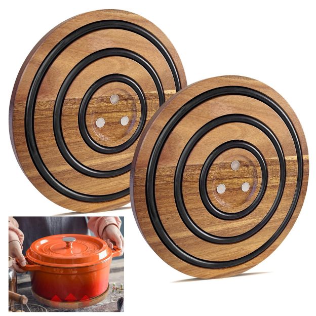 Magnetic Wooden Trivets-POIULTD