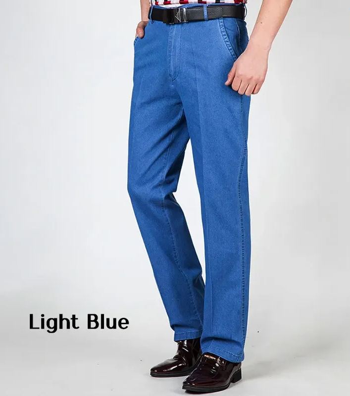 LAST DAY SALE 70% OFF - Men's High Waist Straight Fit Stretch Jeans-POIULTD