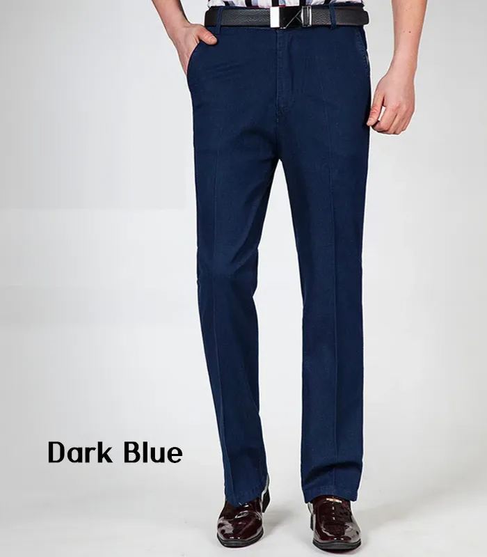 LAST DAY SALE 70% OFF - Men's High Waist Straight Fit Stretch Jeans-POIULTD