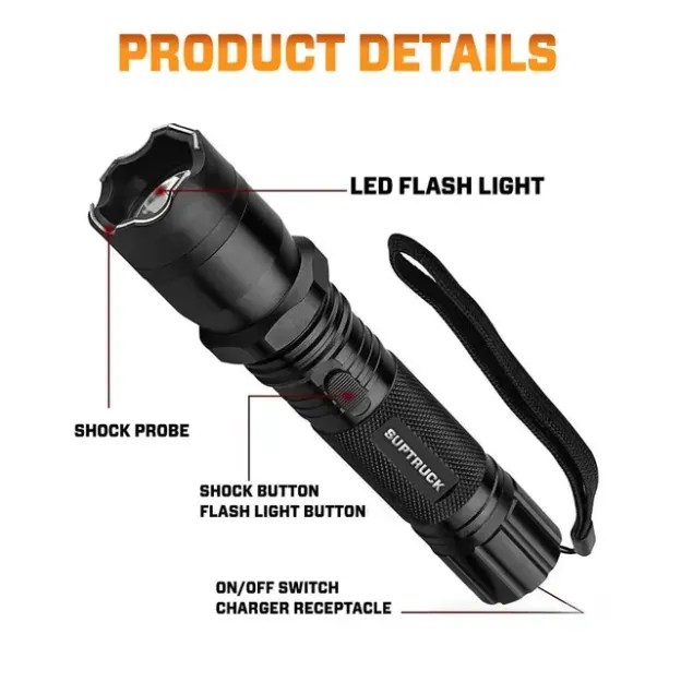 💥 2025 Flash Sale 75% OFF ️🔦 VoltGuard X95 Tactical Stun Flashlight ⚡ Light in Dark, Power in Danger-POIULTD