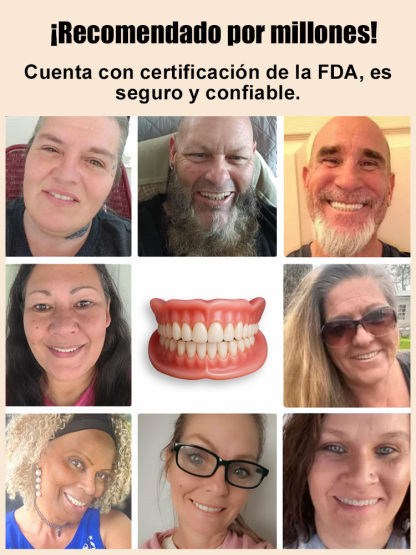 【Incluye estuche portátil para dentaduras postizas】 Dentaduras postizas para recuperar tu sonrisa