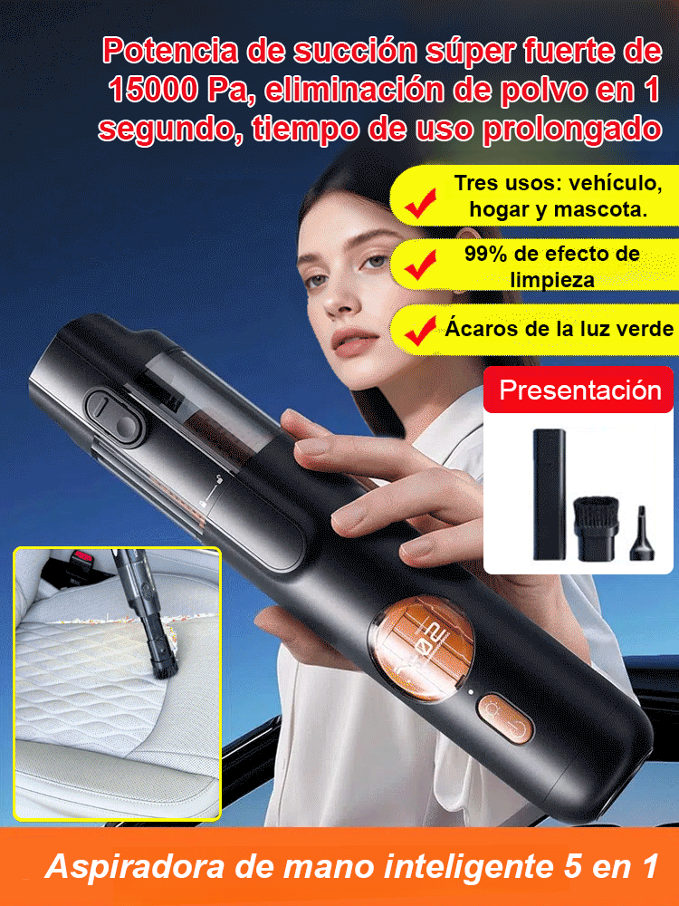 ⚡ 【Limpieza en 3 Segundos】CleanWave™ Aspiradora Portátil - ¡Succión y Soplado en Uno!