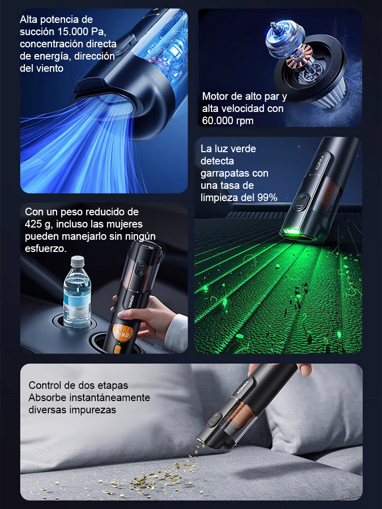 ⚡ 【Limpieza en 3 Segundos】CleanWave™ Aspiradora Portátil - ¡Succión y Soplado en Uno!