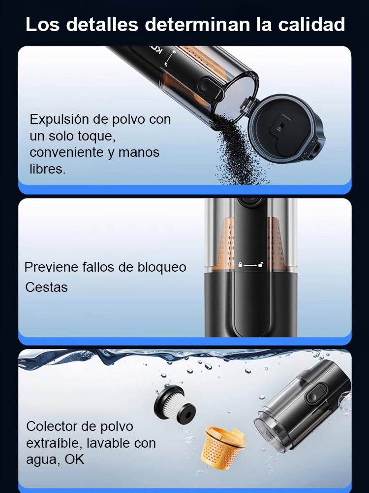 ⚡ 【Limpieza en 3 Segundos】CleanWave™ Aspiradora Portátil - ¡Succión y Soplado en Uno!