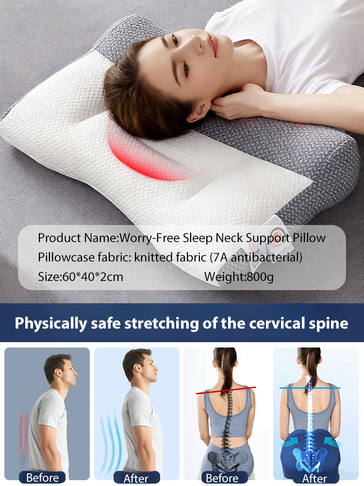 Orthopedic doctor-recommended neck pillow—sleep in 5 seconds, comfortably and snore-free