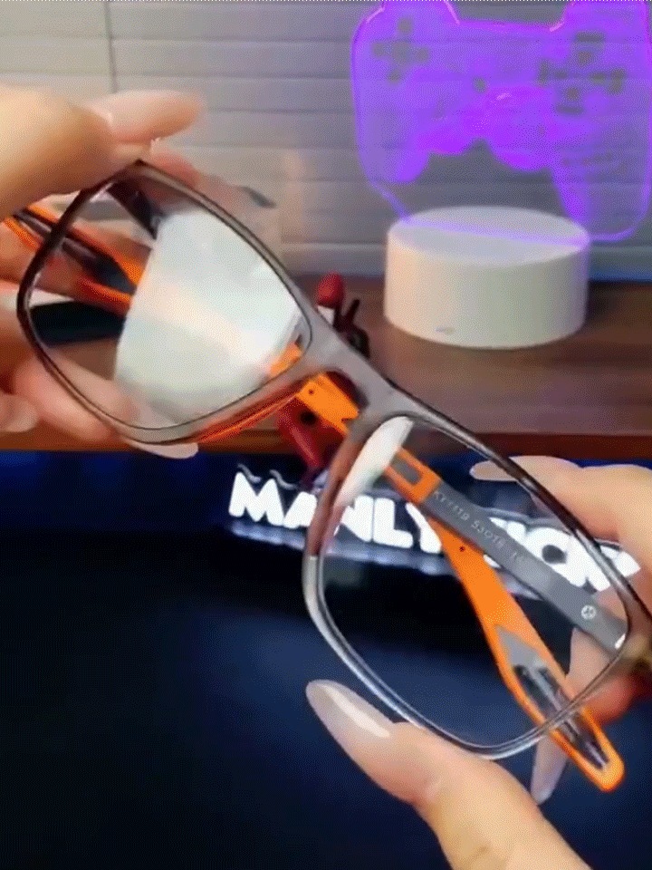 [One pair does it all] Multifocal photochromic anti-blue light reading glasses