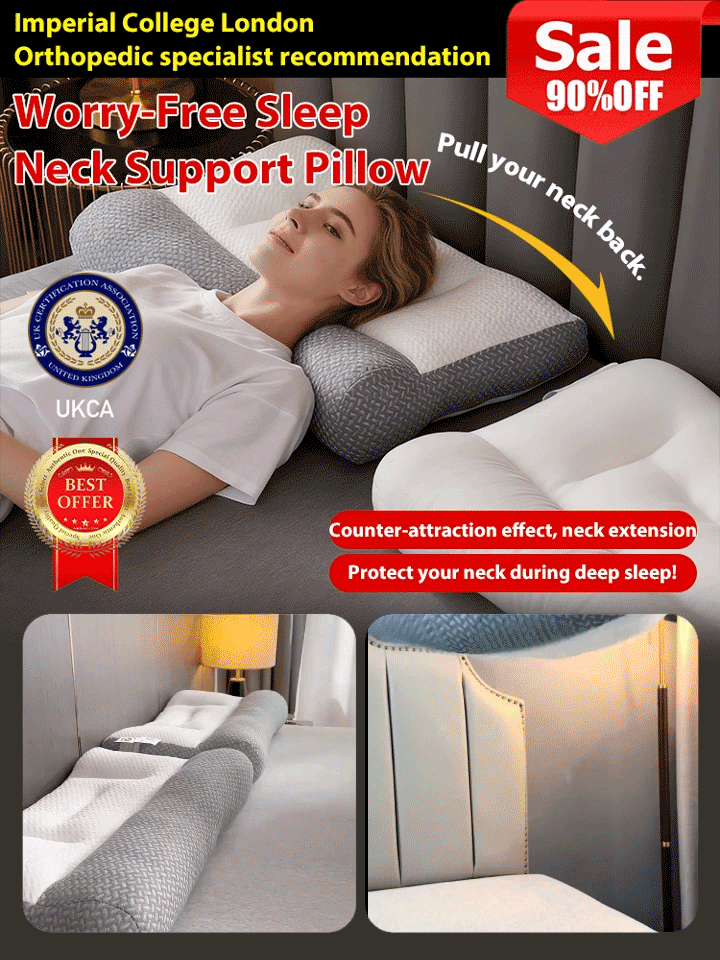 Orthopedic doctor-recommended neck pillow—sleep in 5 seconds, comfortably and snore-free