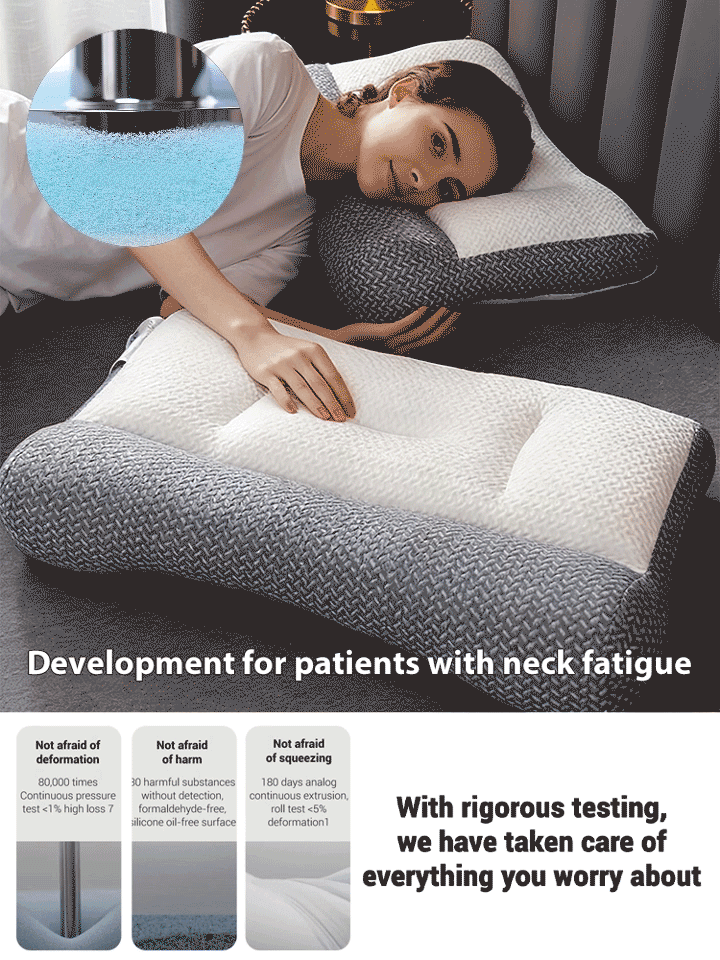 Orthopedic doctor-recommended neck pillow—sleep in 5 seconds, comfortably and snore-free