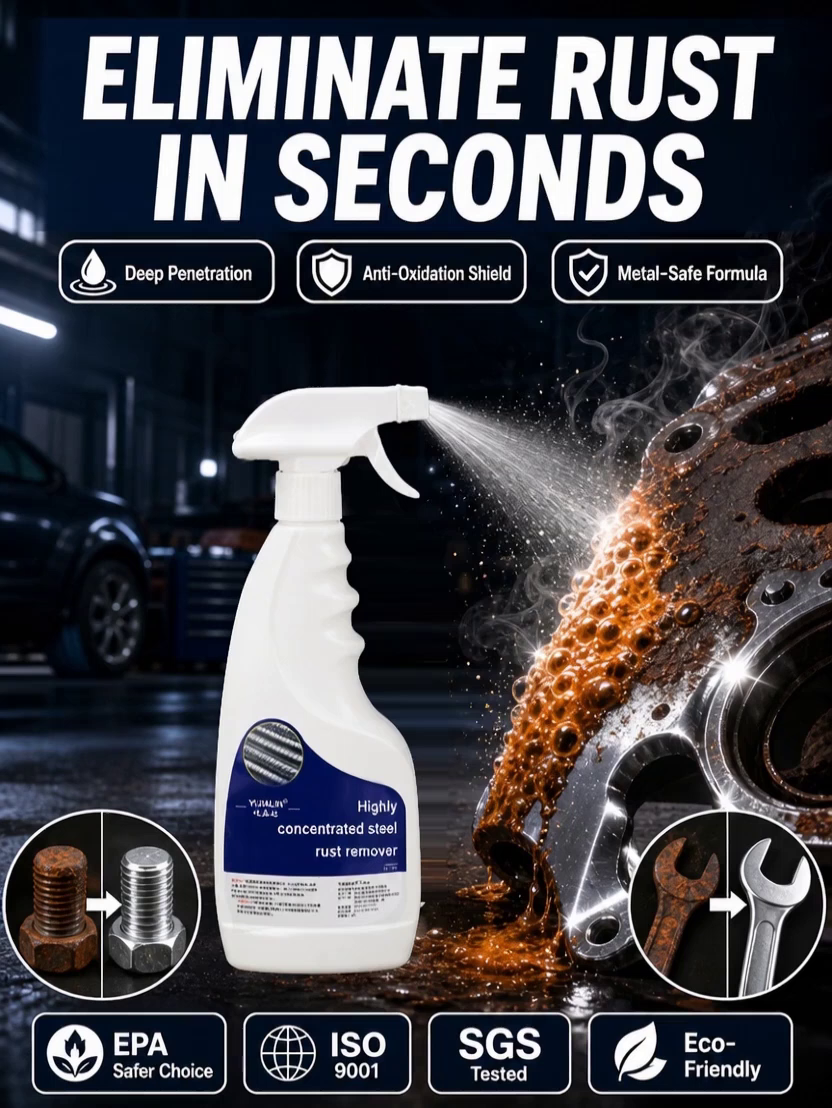 Industrial rust remover: rust gone in 1 second – 50 years rust-free!