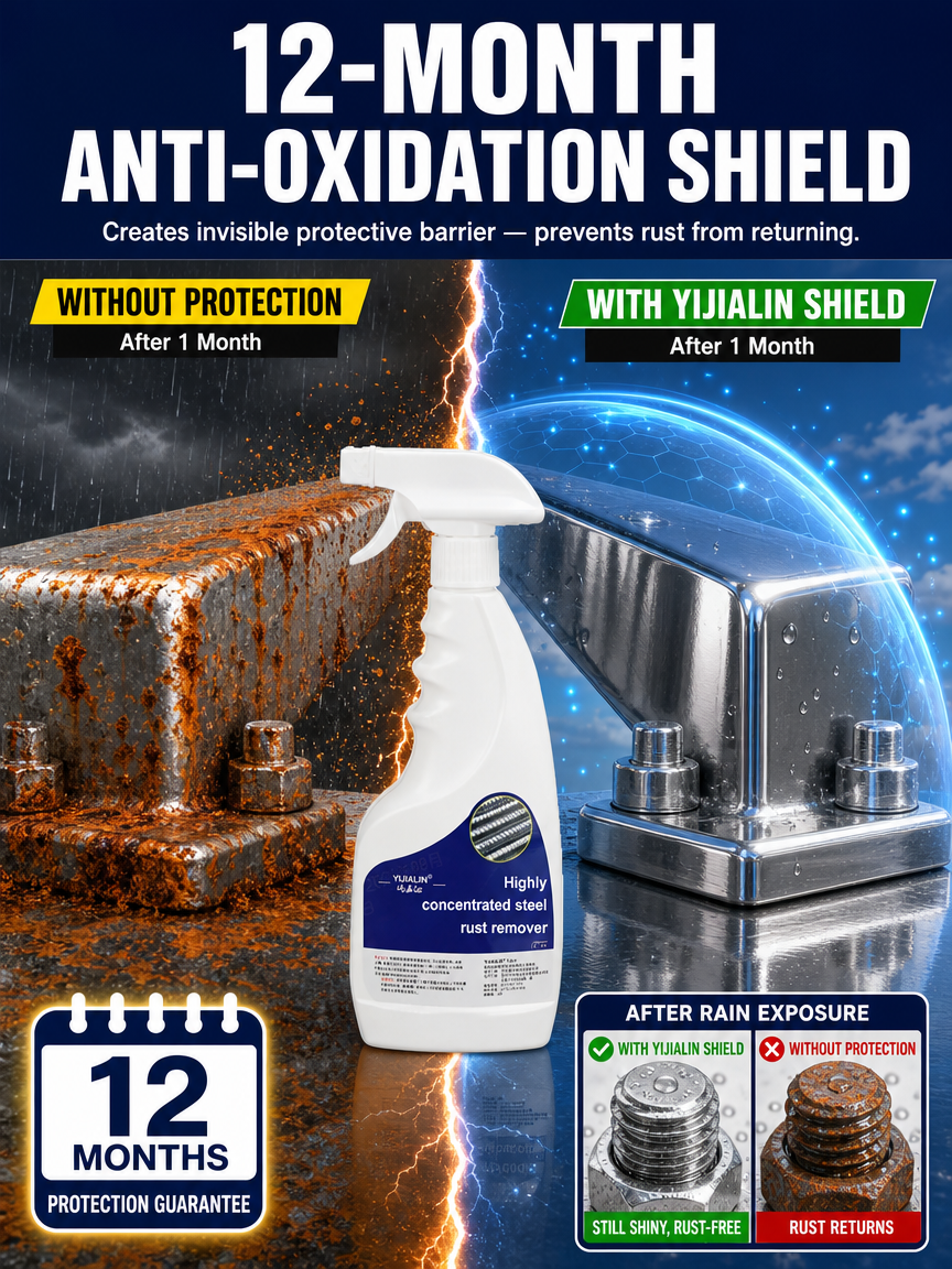Industrial rust remover: rust gone in 1 second – 50 years rust-free!
