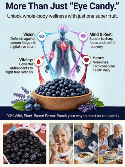 Protect vision & fight aging – Premium natural dried blueberries, Buy 1 Get 1 FREE today!