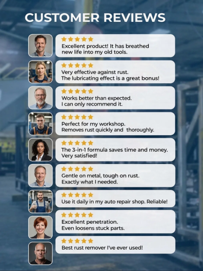 Industrial rust remover: rust gone in 1 second – 50 years rust-free!