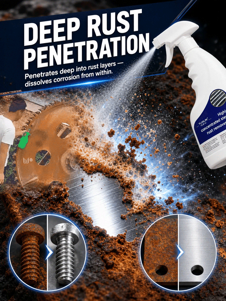 Industrial rust remover: rust gone in 1 second – 50 years rust-free!