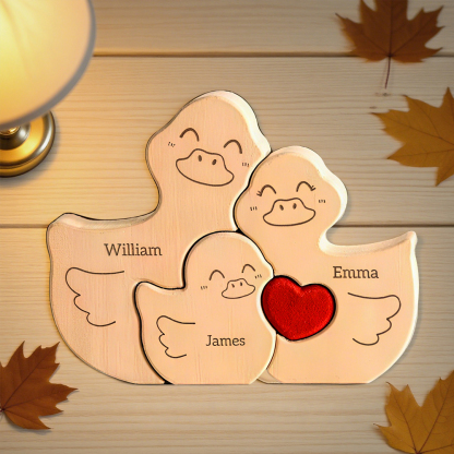 Family of Ducks - Custom Family Gifts | Wooden Puzzle