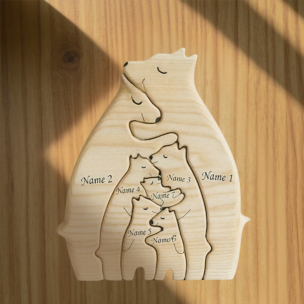 Family of Bears - Custom Family Gifts | Wooden Puzzle